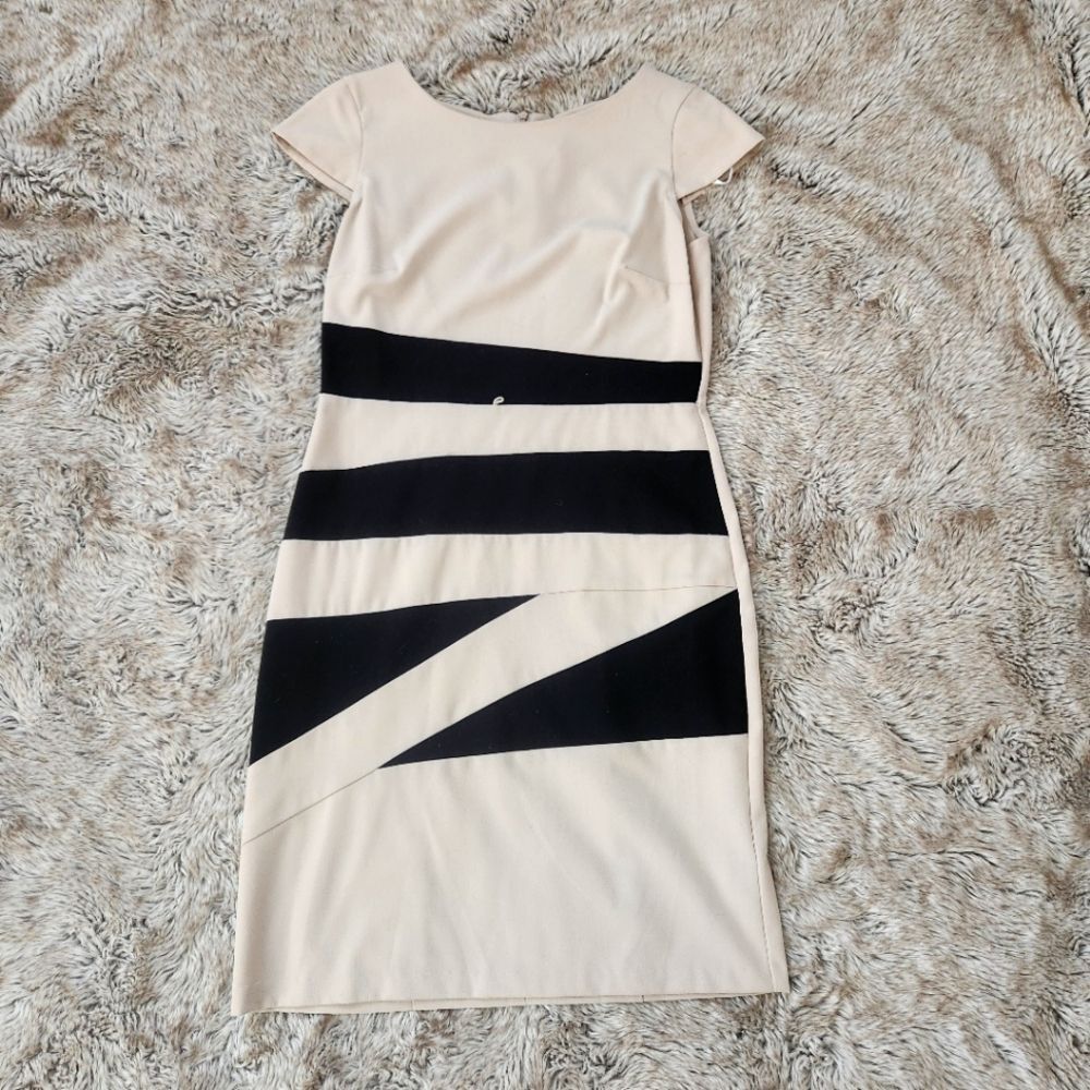 ALYX Dress Tan Cap Sleeve Knee Length Business Dress Size 6